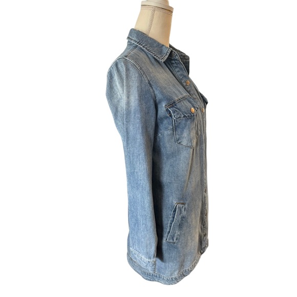 Liverpool Shirt Style long Jean jacket size Small - Picture 4 of 8
